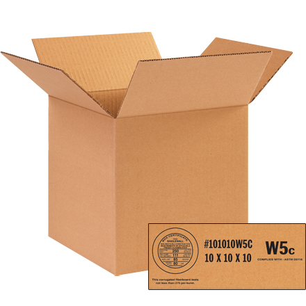 10 x 10 x 10" W5c Weather-Resistant Corrugated Boxes