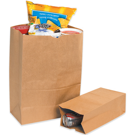 3 <span class='fraction'>1/2</span> x 2 <span class='fraction'>3/8</span> x 6 <span class='fraction'>7/8</span>" Kraft Grocery Bags