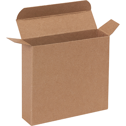 4 <span class='fraction'>13/16</span> x 1 <span class='fraction'>1/4</span> x 4 <span class='fraction'>13/16</span>" Kraft Reverse Tuck Folding Cartons